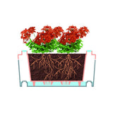 Bama-tilslutbare plantekasser i mursten 75l 59x23x27 cm 5 stykker taupe