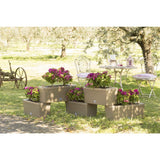 Bama-tilslutbare plantekasser i mursten 75l 59x23x27 cm 5 stykker taupe