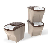 Bama dyrefoderbeholder 3x20l taupe beige