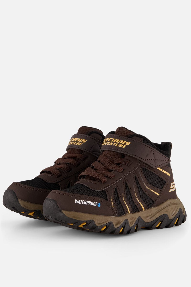Skechers robust ranger - stormsti drenge vandrestøvler - sort brun gul