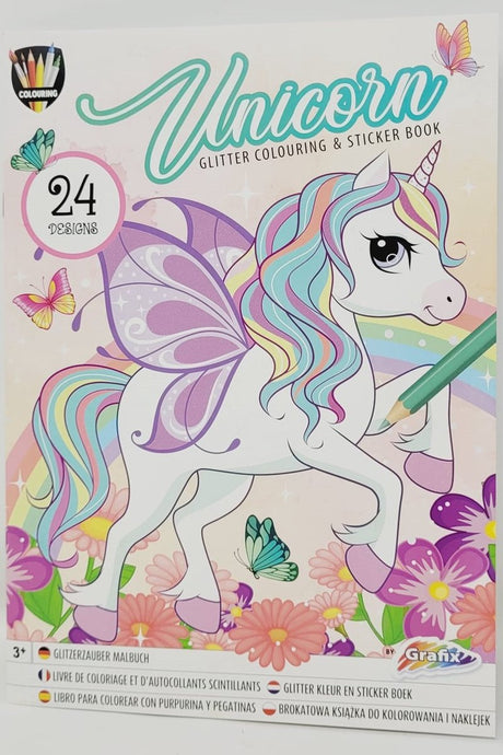 Creative Craft Group Glitter Color and Sticker Book Unicorn Mermaid