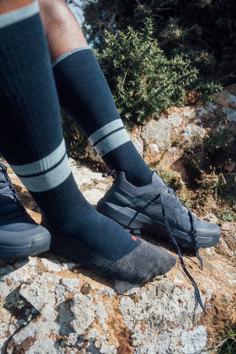 Falke tk energy med kompression uld funktionsmateriale gåstrømper herre sorte - str. 39-42 w2