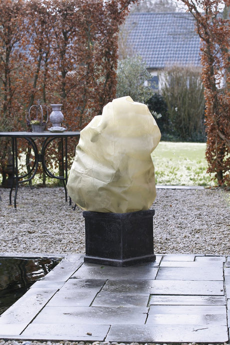Natur - vinterbetræk - h150 x ø75cm (2 stk) - beige - betræk - med snøre