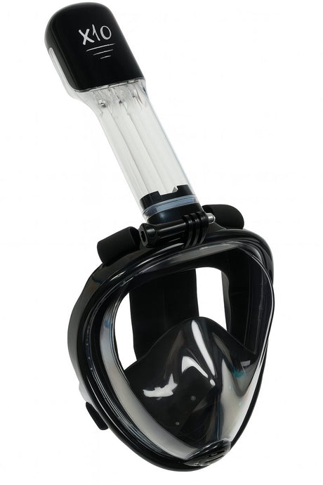 X10 snorkelmaske - dykkerbriller - snorkel - snorkelsæt - helmaske - voksne - sort - s m