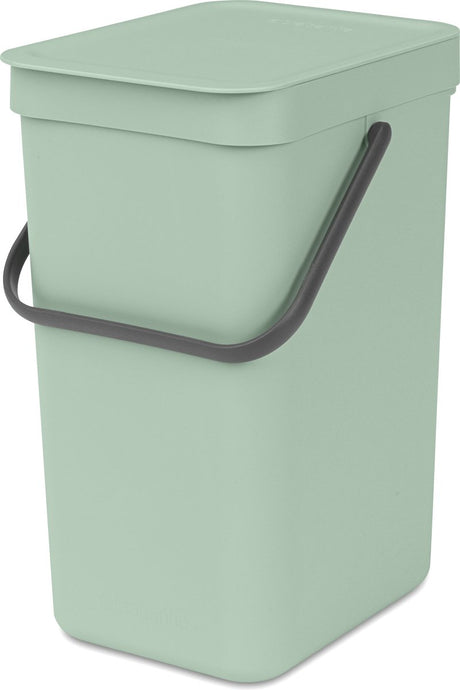 Brabantia sort go affaldsspand - 12 liter - jadegrøn