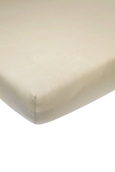 Meyco baby uni lagnet seng - sand - 60x120cm