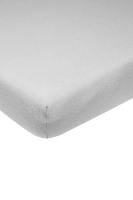 Meyco baby uni lagnet juniorseng - lysegrå - 70x140 150cm
