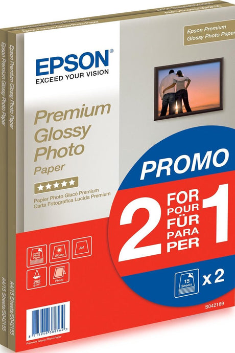 Epson premium blankt fotopapir - a4 (210 x 297 mm) 255 g m2 15 ark
