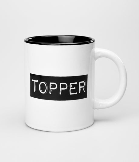 Paperdreams sort hvid krus - topper-hvid