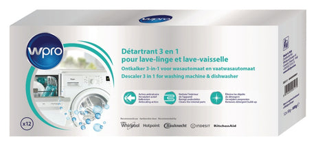 Wpro anti-kalk og affedtningsmiddel i en 12 dele vaskemaskine opvaskemaskine