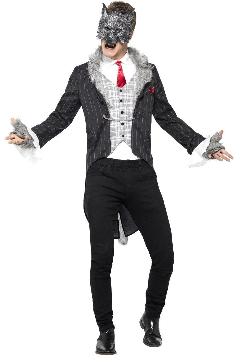 Smiffys - deluxe big bad wolf kostume - l - grå