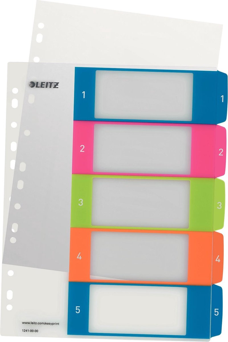 Leitz wow printbart indeks - faner 1-5