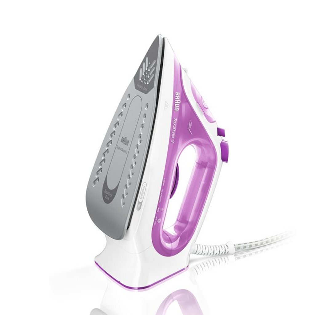Braun si3030pu texstyle3 dampstrygejern pink hvid