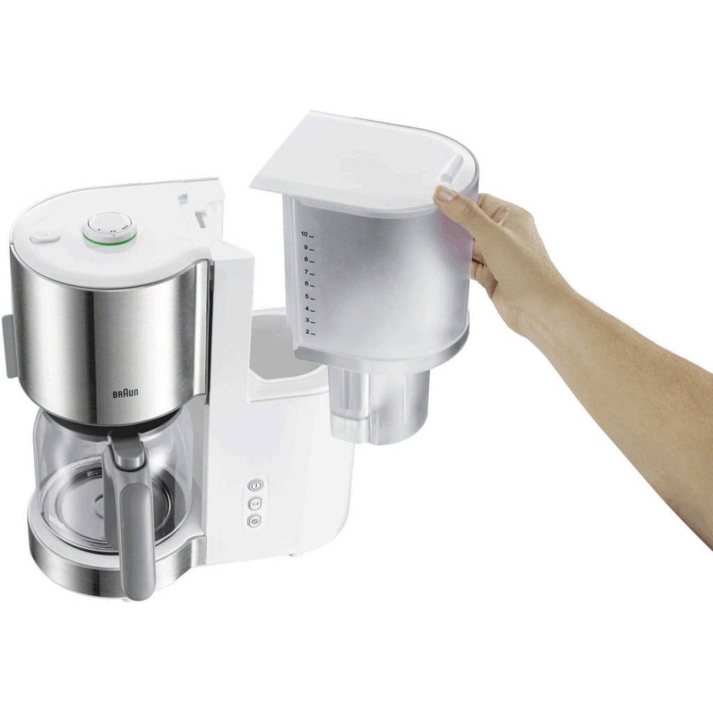Braun kf5120wh kaffemaskine rustfrit stål hvid
