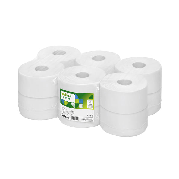 Satino cf2 jumbo toiletpapir center fremføring (12x 180 meter)
