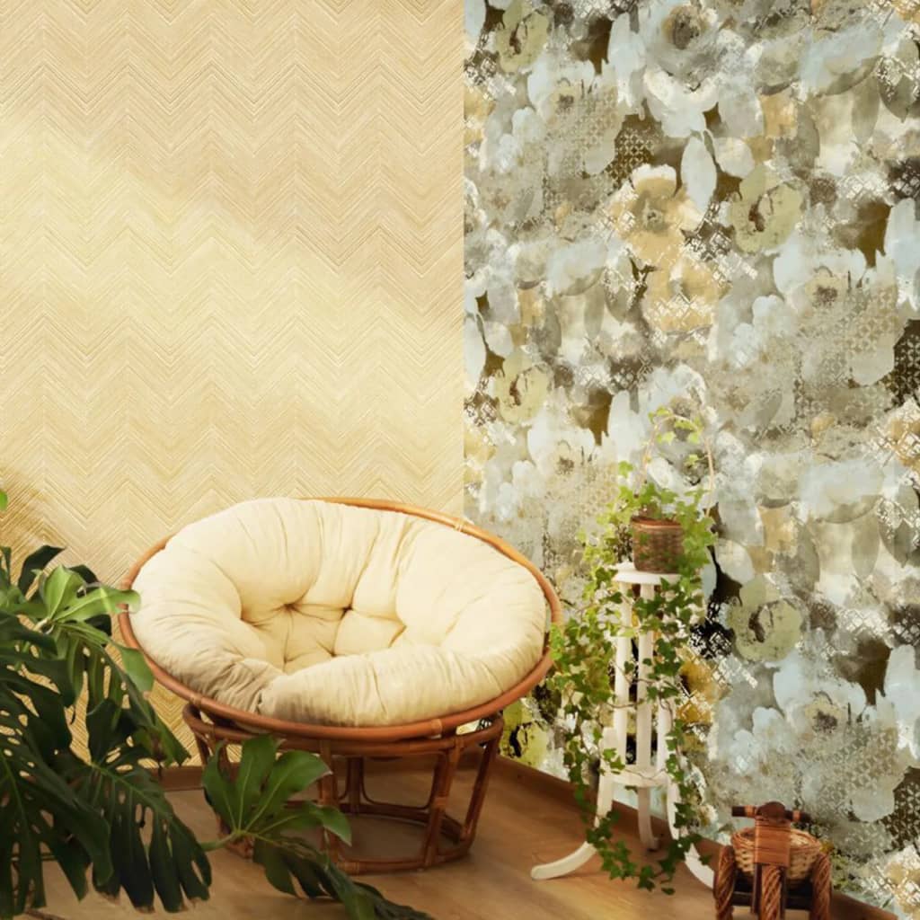 North Wall Wallpaper Good Vibes Topchic Hrantbone Brown