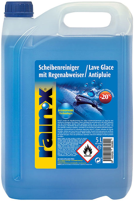 Rain-x sprinklervæske anti-regn -20°c - optimalt udsyn - uden methanol - 5l