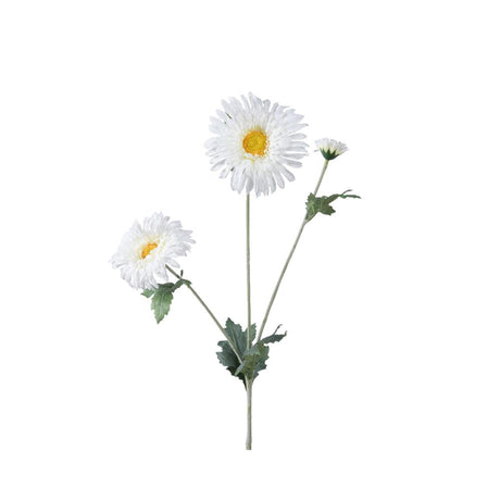 Decoris kunstig blomst tusindfryd h68cm hvid