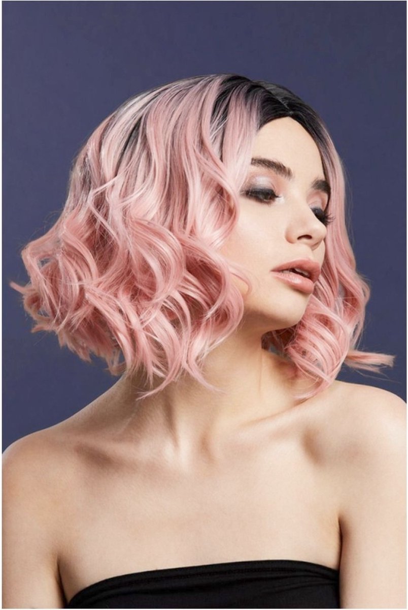 Fever - kourtney two toned blend baby pink paryk - pink
