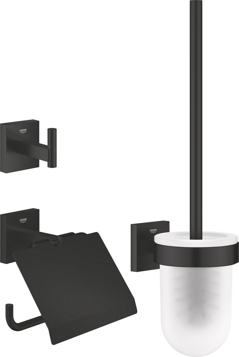 Grohe quickfix start terning 3-i-1 toilet tilbehørssæt - mat sort