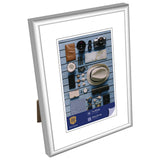 Henzo fotoramme napoli ramme 10x15cm foto med passepartout 7x10cm sølv plastik