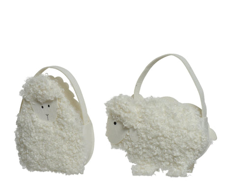 Decoris taske bamse får l7,5-b28-h28cm