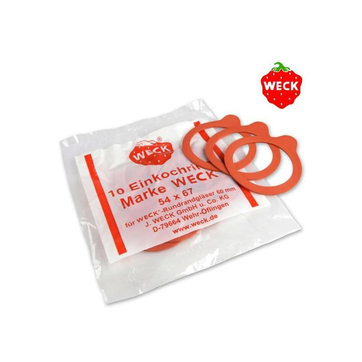 Weck ringe ø60mm 54x67mm pose a 10 stk