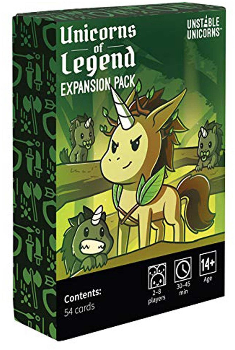 Teeturtle unstable unicorns: unicorns of legend – udvidelseskortspil (54 kort, engelsk)