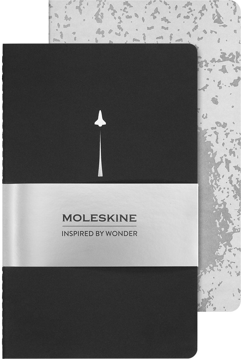 Moleskine nasa notesbog stort sæt med 2 - blank - sort