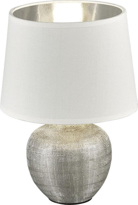 Rl live your light reality luxor - bordlampe - sølv - ekskl. 1x e14 28 w - ledningskontakt