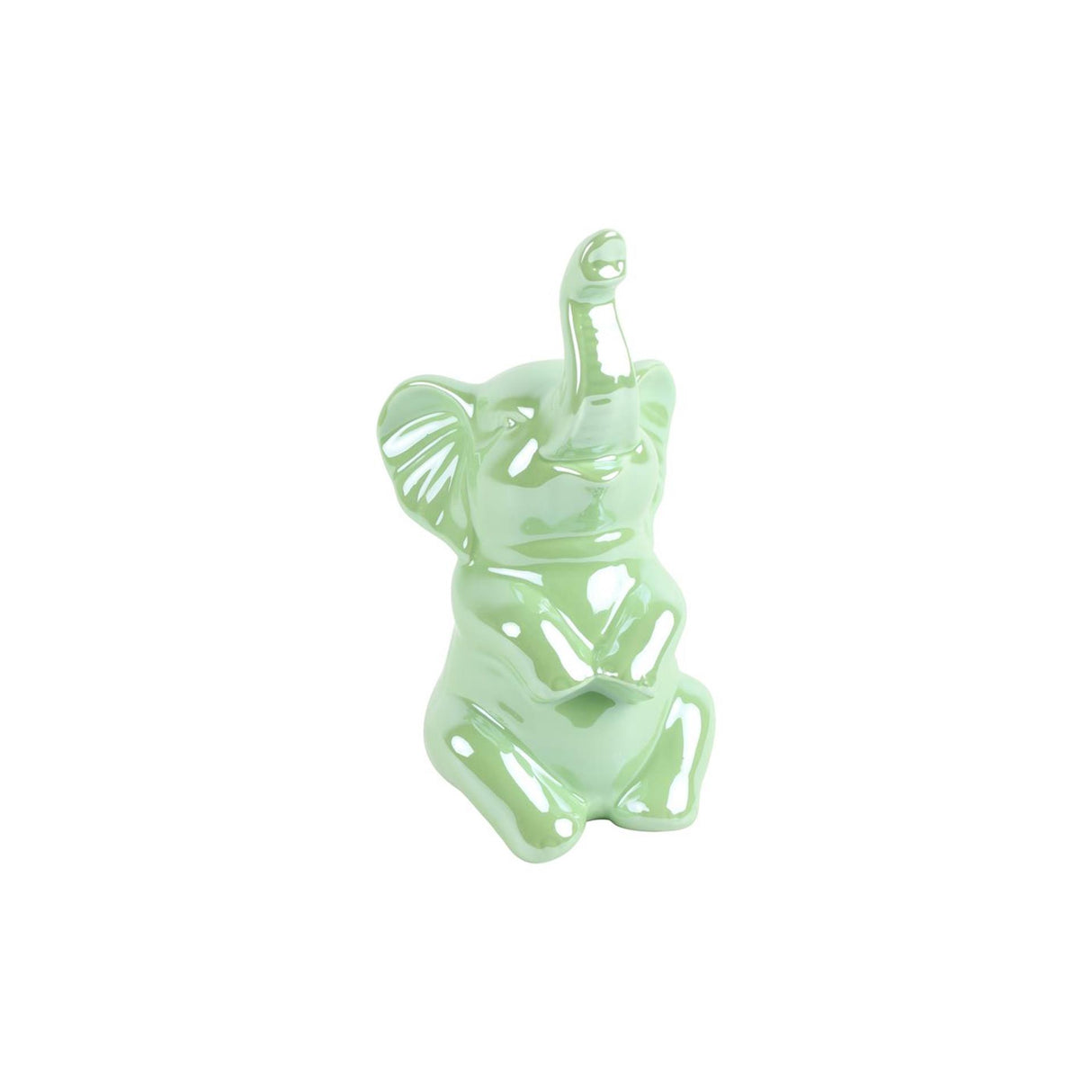 Countryfield aurora elefant statue lysegrøn 10x7,7x20,5cm