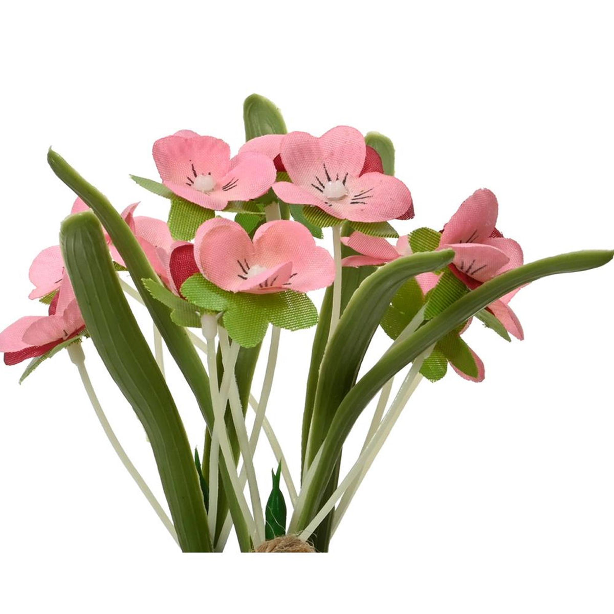 Decoris kunstig plante i glaspotte h16cm