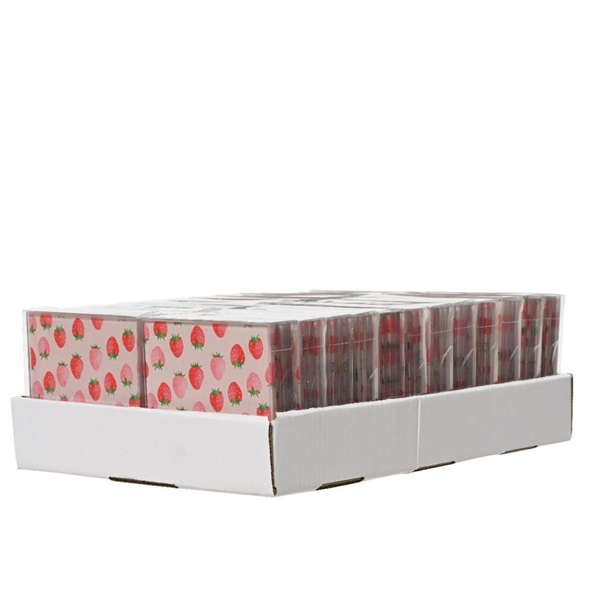 Decoris coaster jordbær lavet af glas 8x8x0,3cm