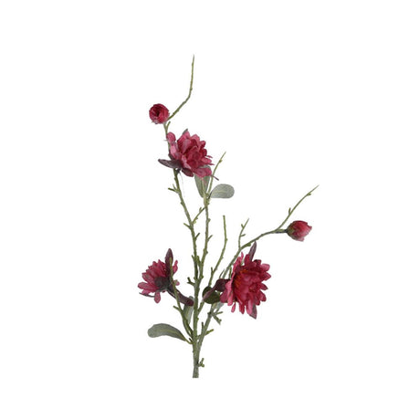 Decoris kunstig blomst dahlia h75cm pink glitter