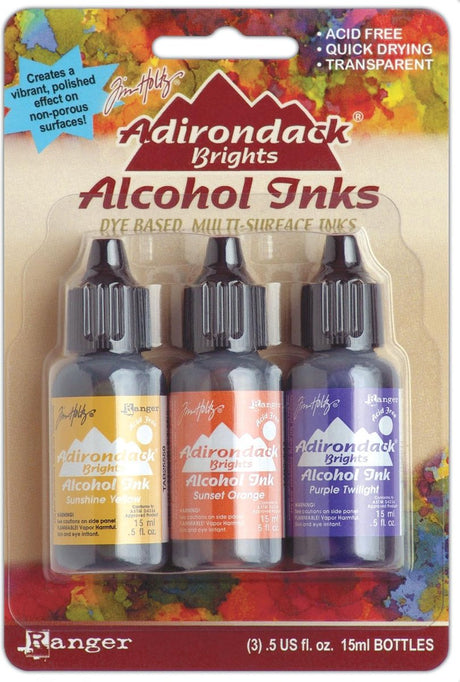 Ranger ink ranger • tim holtz adirondack alkohol blæk gul, orange lilla 14m