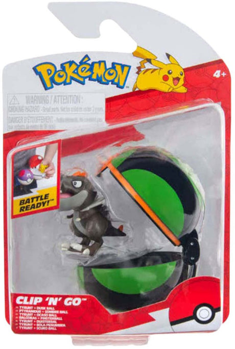 Jazwares pokemon clip 'n' go tyrunt dusk ball