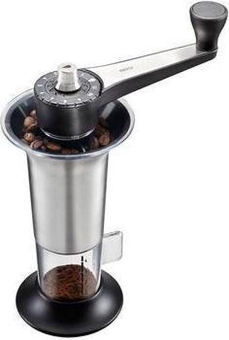 Gefu lorenzo kaffekværn – manuel kaffekværn med keramisk kværn – 11 maleindstillinger – rustfrit stål