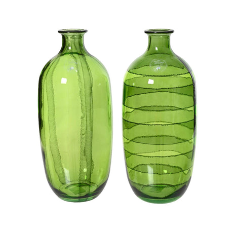 Decoris vase genbrugsglas h31cm grøn