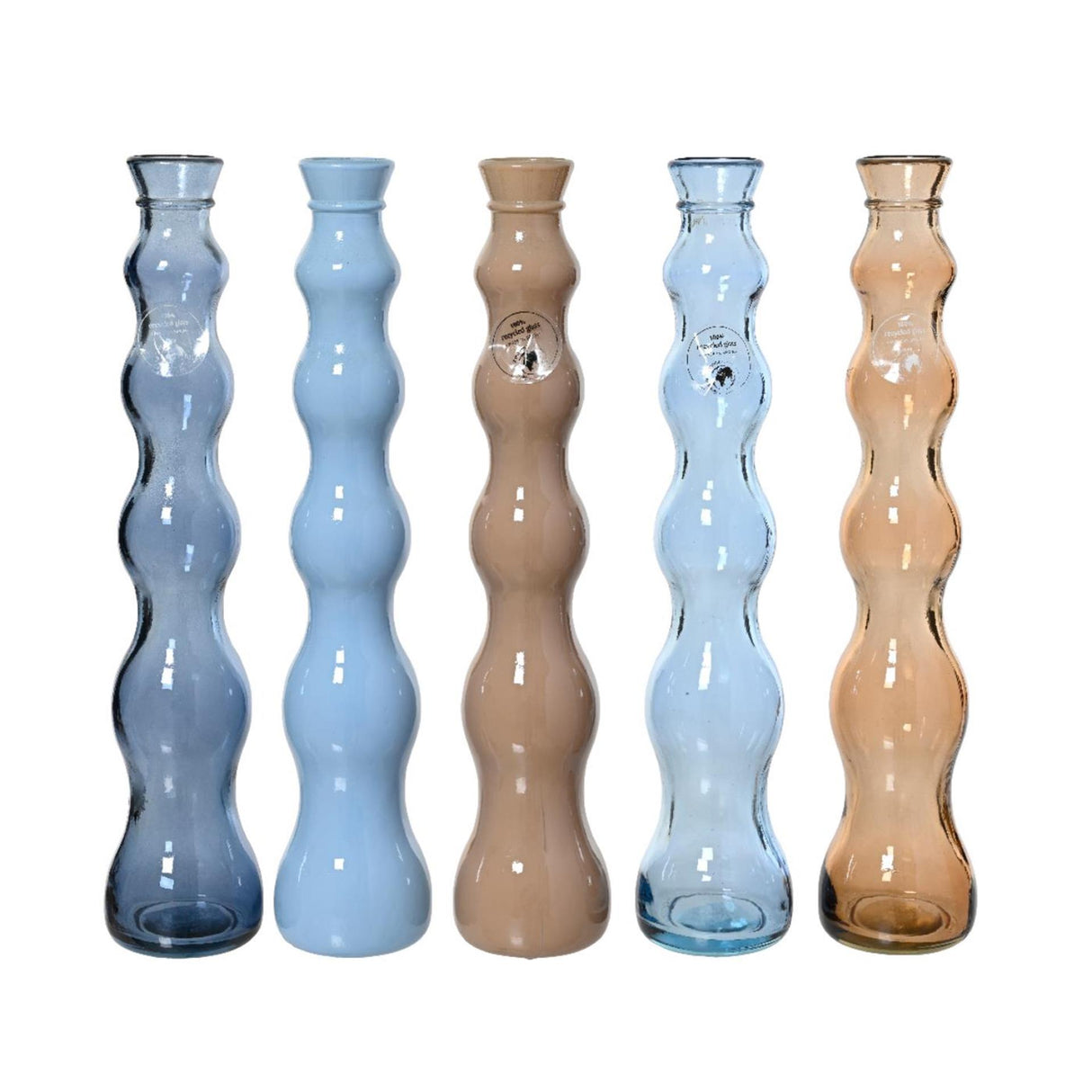 Decoris vaseflaske genbrugsglas h32cm