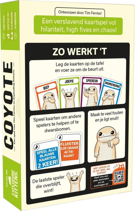 Asmodee exploding kittens - coyote party kaartspel (nl versie)