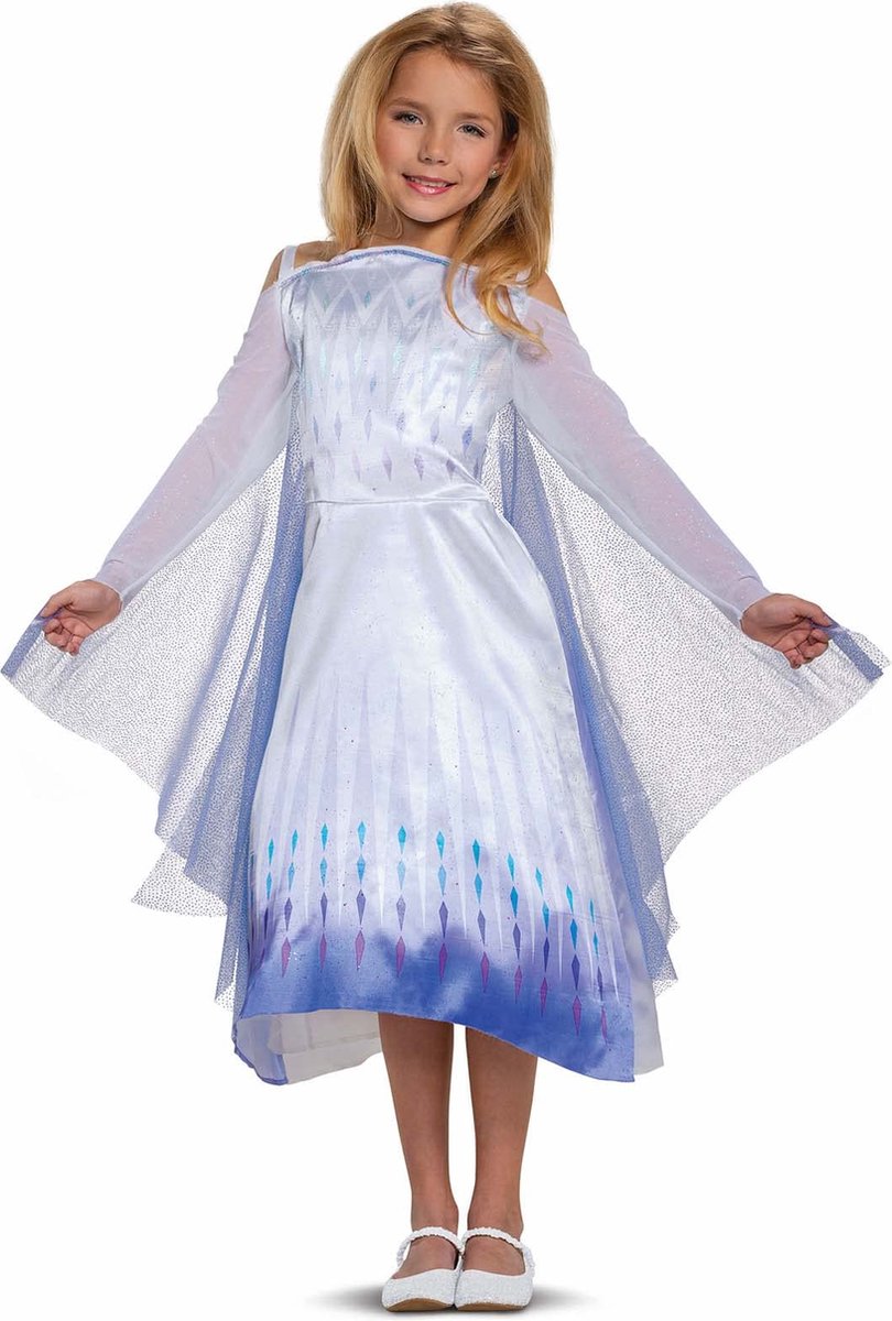 Disguise Disney officielle klassiske Elsa Snow Queen kostume, Frozen 2 kostume til børn 3-4 år