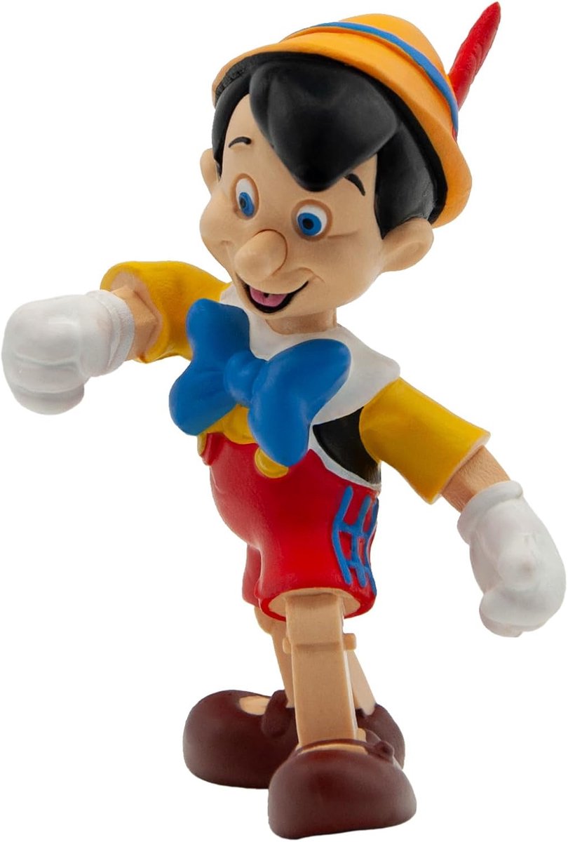 Bullyland 12399 – spillefigur og samlerfigur Pinocchio med udtrækbar næse, ca. 7 cm – naturtro og detaljeret design – ideel som kagefigur og lille gave til børn fra 3 år.