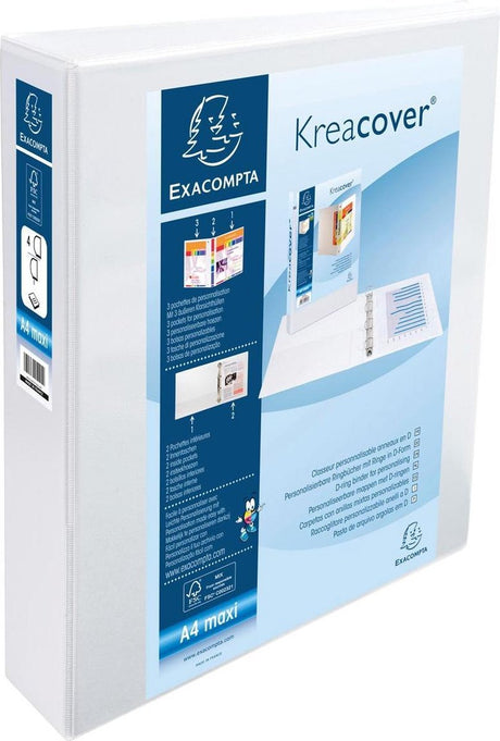 Exacompta ringmap pp kreacover a4+ 4d-r 50mm wit