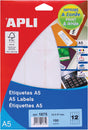 Apli witte etiketten print write ft 34 x 67 mm (b x h), 180 stuks, 12 per blad (1875)