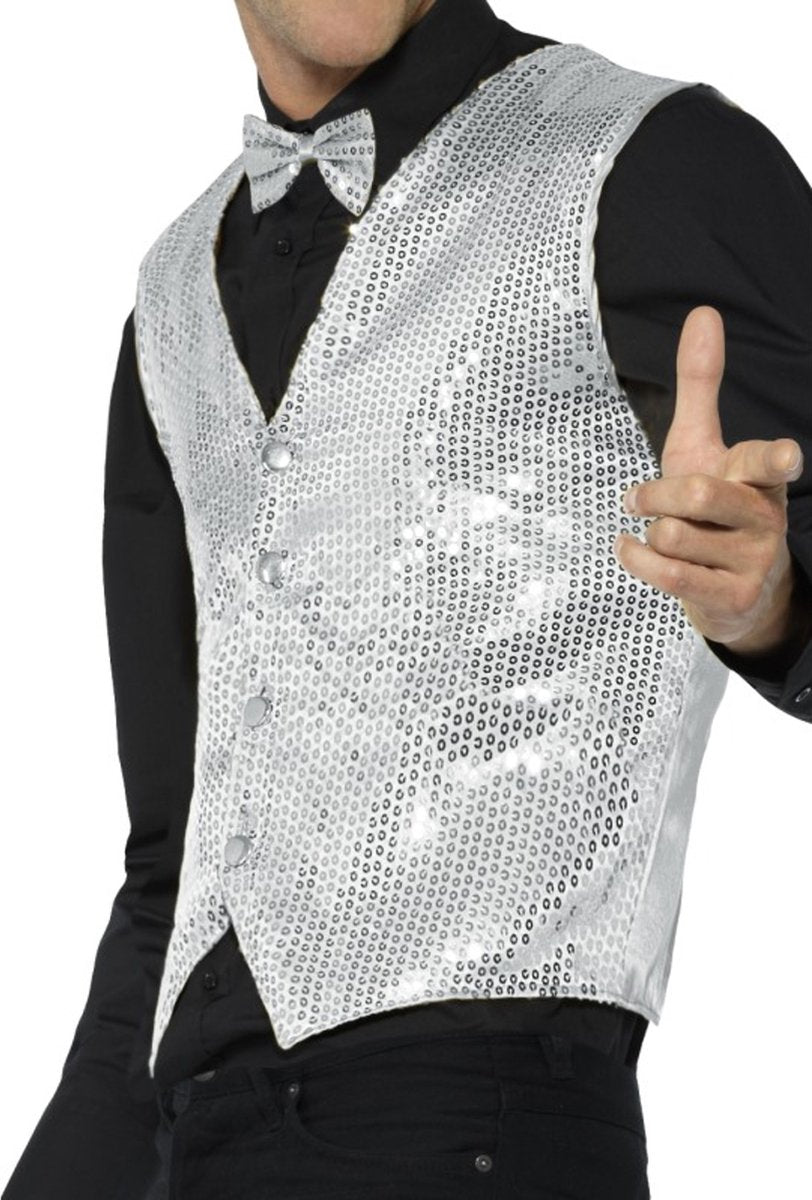 Smiffys vest med pailletter