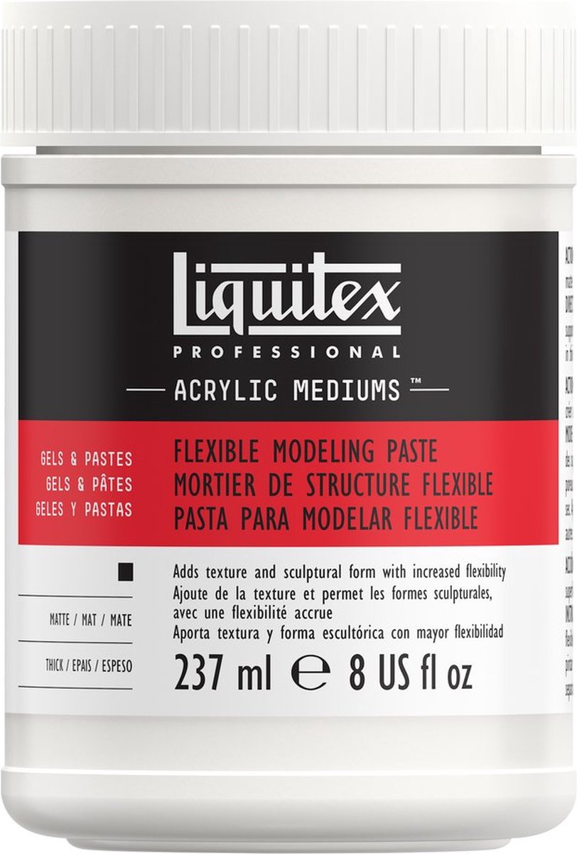 Liquitex 8908 professionel fleksibel modelleringspasta 237 ml – akrylstrukturpasta | fleksibel, rivefri