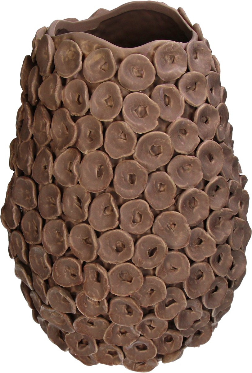 Hd collection vaas aardewerk mauve 26,5x26x35cm