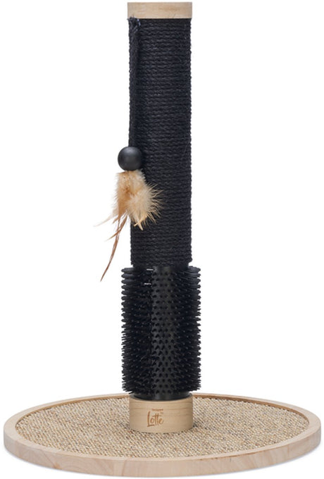 Designed by lotte fida - krabpaal - hout - zwart bruin - 39,5x39,5x55 cm
