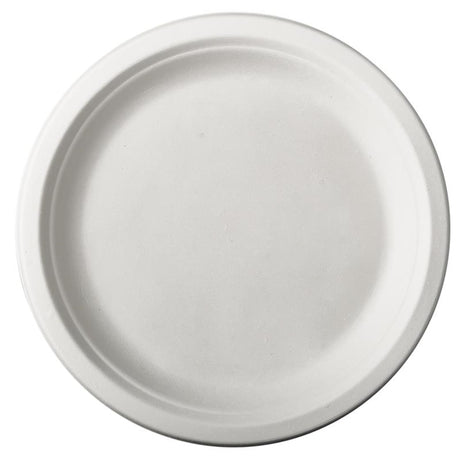 Papstar 12 plader sukkerrør ren dia.23cm hvid