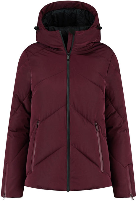 Kjelvik juno dames outdoorjas - donker rood 40